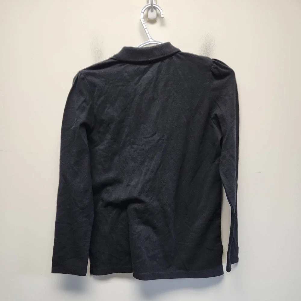 The Children's‎ Place Long Sleeve T-Shirt Henley Top Black Girl's Size XXL NEW